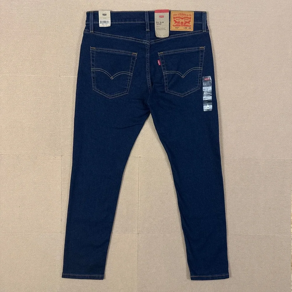 Levi's 512 Jeans NWT Mens 32x29 Slim Taper Dark Wash Stretch Denim (Tag 32x30)